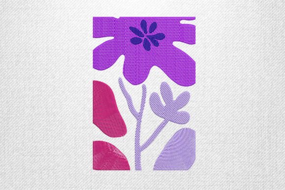 Abstract Purple Floral Embroidery Art: A Designer's Review