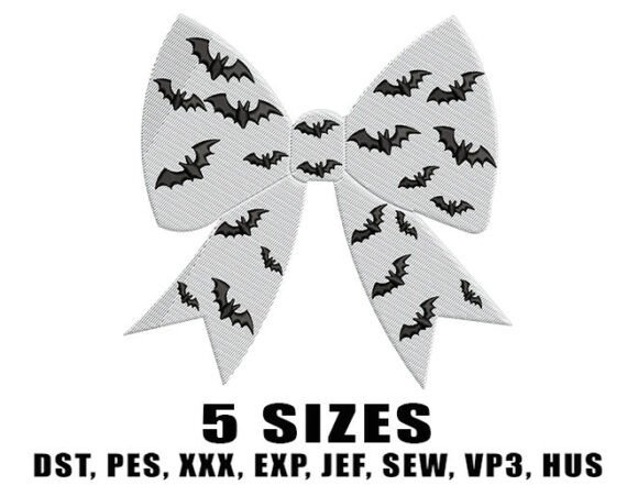 Bat Bow Halloween Embroidery Design Review
