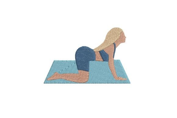 Cat-Cow Yoga Pose Embroidery Design Review