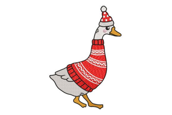 Christmas Goose Embroidery