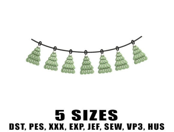 Christmas Tree Garland Embroidery Design Review