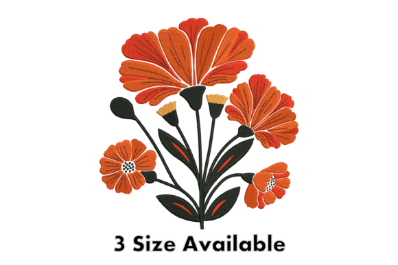 Elegant Orange Floral Embroidery Review