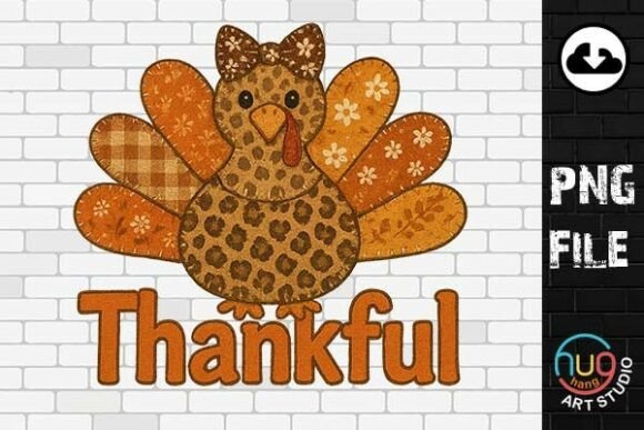 Faux Embroidery Turkey Thanksgiving PNG Review