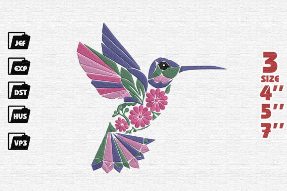 Geometric Hummingbird Embroidery Review