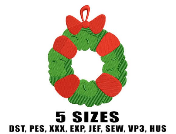 Green Christmas Wreath Embroidery Design Review