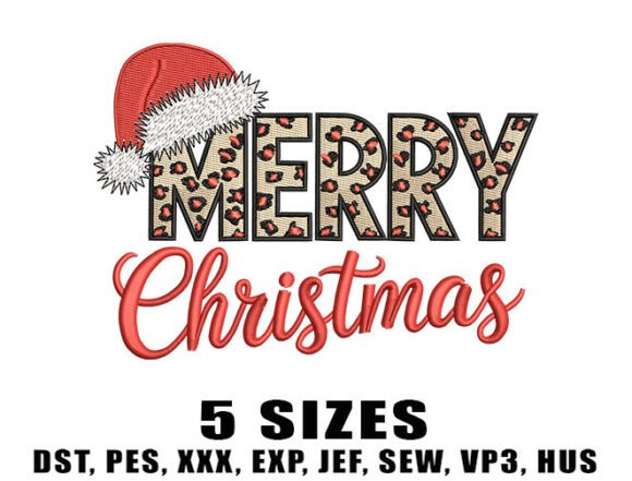 Merry Xmas Leopard Embroidery Designs Review