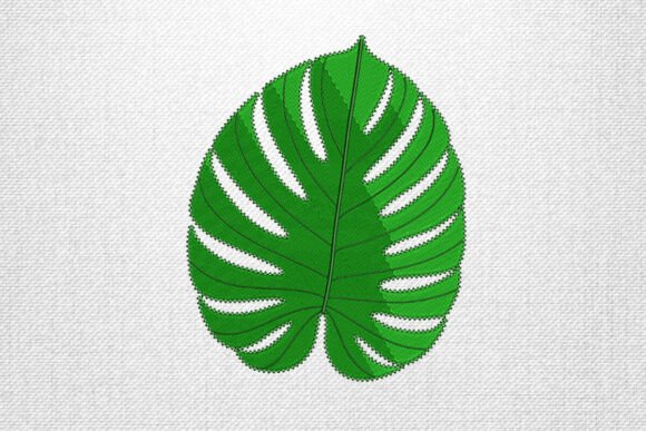 Monstera Leaf Embroidery Design Review for Etsy