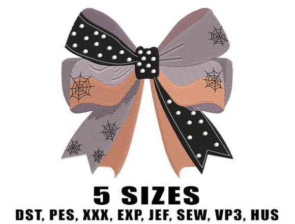 October Spooky Bow Embroidery Design Review