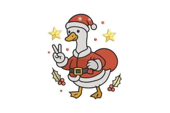 Santa Goose Embroidery Review for Holiday Collections