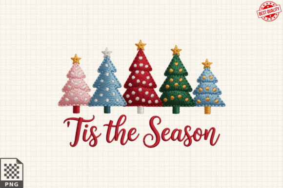 Tis the Season Embroidery T-shirt Design